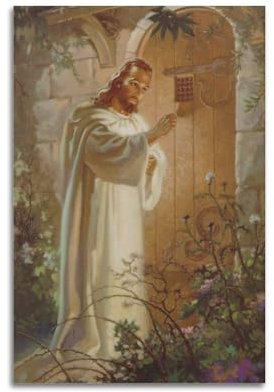ALTUY Modernes religiöses Jesus-Poster, Jesus klopft an der Tür, Jesus Christus, dekoratives Gemälde, Leinwand-Poster, 40 x 60 cm