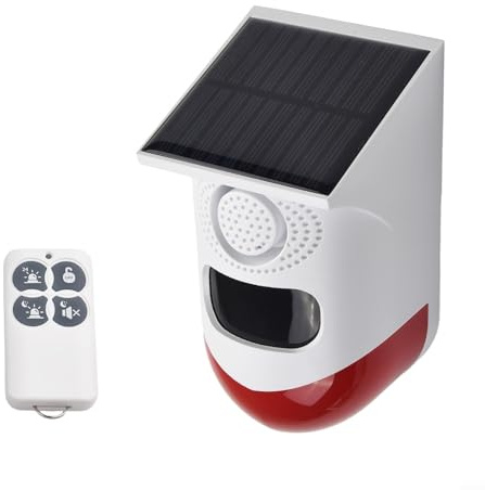 Détecteur de mouvement sans fil pour l'extérieur, alarme sonore de 120 dB avec télécommande de charge pour charge