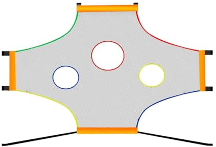 F Fityle Fußball-Wurfnetz, Fußballtor-Trainingsziel, Fußballtor-Zielnetz, Trainingshilfe, Fußball-Zielnetz für Outdoor-Sport, 3x2m