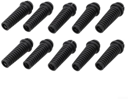 Power Tool Cable Sleeve, Rubber Strain Relief Cord, 10X6mm, Pack of 10 (black)