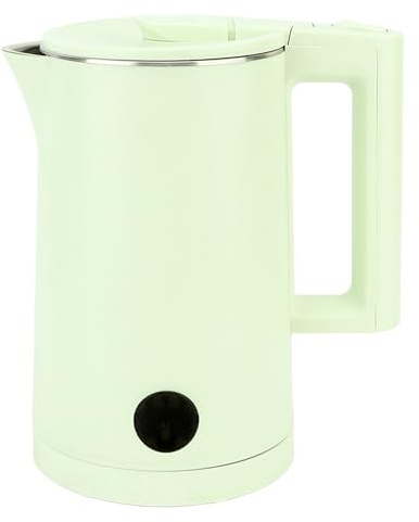 Electric Kettle Fast Heating 2000W Double Layer 304 Stainless Steel 2L Cordless Water Boiler Heater Auto Shutoff (Green)