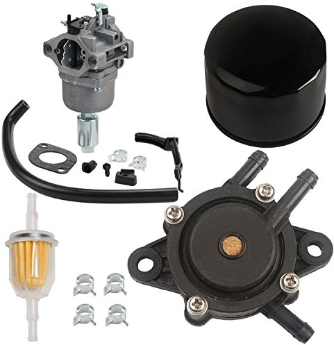 Kurihina Compatible avec D110 Carburateur Carburant Pompe Carburant Filtre à Carburant avec Filtre À Huile De Rechange pour John Deere 108 L105 102 L107 L108 LA125 LA115 LA105 D105 Tracteur Tondeuse