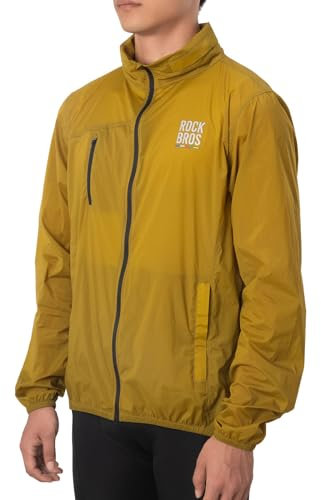 ROCKBROS Road to Sky Fahrradjacke Herren Damen Fahrradbekleidung Windjacke Lange Radjacke Für Radfahren Joggen Wandern Rennrad MTB Winddicht Atmungsaktiv Gelb M-4XL