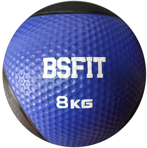 BSFIT® Pro medicinsk boll i gummi - 8 kg driva dina rutiner med denna medicinska studsande boll - halkfri lyftboll