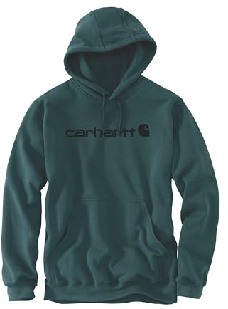 Carhartt, Herren, Weites, mittelschweres Sweatshirt mit Logo-Grafik, Anthrazit Meliert, XL