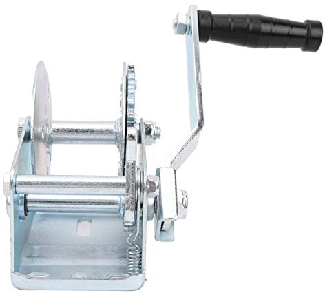 Hand Winch 600LB Manual Crank Ratchet Gear Cable Winch Heavy Duty Boat Trailer Hand Manualwinches Empty Bracket Accessory for Yacht ATV Truck Towing Rope
