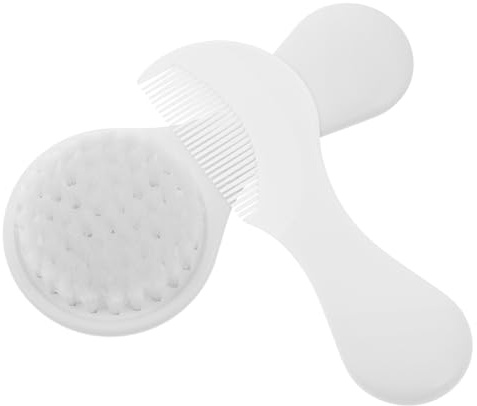 BESPORTBLE 2pcs Soft Comb Brush Set for Newborn Hair Brush and Comb Set for Boy Girl Gentle Scalp Massage for Cradle Cap Treatment and Boy Girl Grooming