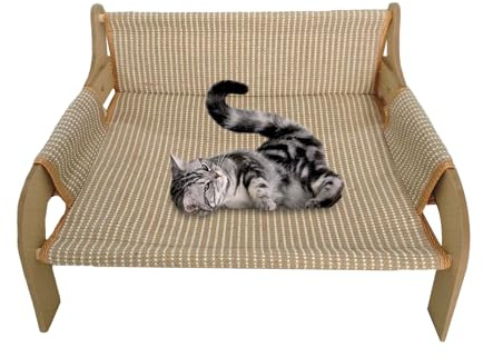 Katzensofa, erhöhtes Sofa für Katzen und kleine Hunde – Schlafmöbel, atmungsaktiv, erhöht, Haustierbedarf für drinnen und draußen, Schlafzimmer, Wohnzimmer, Sommer, Welpen