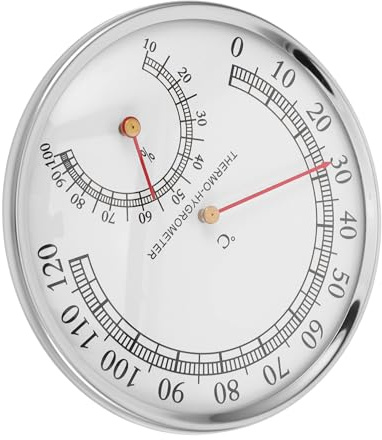 ELAYARD Industrie Sauna Hygrometer mit Präziser Temperaturanzeige Abs Material und Umfassender Überwachung für Dampfbad und Heimsaunaanwendungen