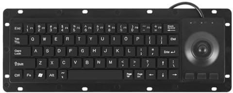 Uxsjakjsd Teclado USB Industrial con Panel Táctil Integrado y Trackpad Duradero Diseñado para Sistemas Médicos y de Seguridad Trackball USB