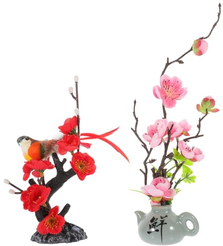 Zerodeko 2pcs Artificial Flower Sushi Plate Ornament for Decorating Dishes with Plastic Material, Vivid Design for Japanese Food Shops and Sushi Party Decorations