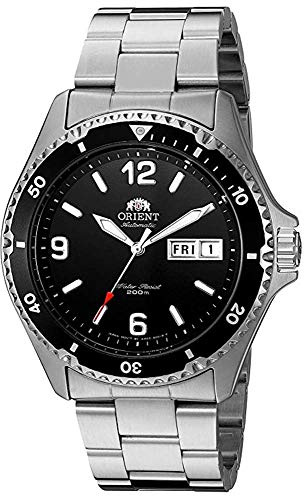 Orient Men's 'Mako II' Japanese Automatic Stainless Steel Diving Watch, Black, One Size, FAA02001B9