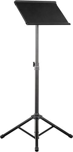 Meinl Percussion Light Laptop Table Stand, Schwarz (MLLTS) | Ständer für Laptops bis 16 Zoll, Höhenverstelbar, Faltbare Beine, Ablage 14,5 x 10,75 Zoll, Aluminium