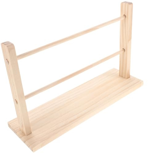 Garneck Robuster Holz Bandhalter Stehender Ribbon Organizer Spulenständer für Bastelgeschenkbänder Floristen Nähzimmer Aufbewahrung Regal für Bänder und Geschenkband