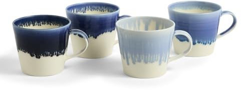 Royal Doulton 1815 Pacific Glaze Mug 400ml 13.5oz Blue Set of 4