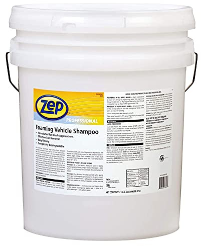 Zep Foaming Vehicle Shampoo 5 Gallon 1041567 (One Bucket) Excellent for Removing Road Film, Dirt and Salt deposits
