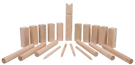 Small Foot 2020090 Wikingerspiel Kubb Arthur aus naturbelassenem Holz