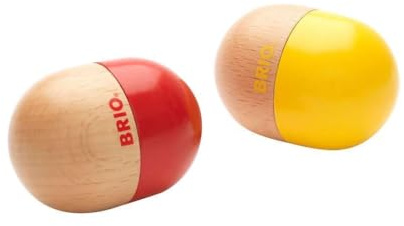 BRIO 30180 Musikinstrument klotmaracas | Muscial Shakers 2 styck. Aktivitetsleksak. Från 6 månader.