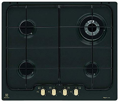 Electrolux – Placa de cocción a gas PN 640 RUV acabado negro fundido de 60 cm