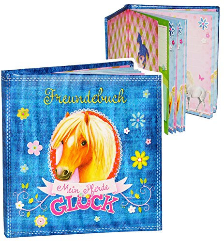 Meine Freunde Buch - Pferde & Pferdeglück - für Mädchen & Jungen - dick gebunden für Schulfreunde/Kindergartenfreunde - Poesie A5 Hardcover - Freundebuc..