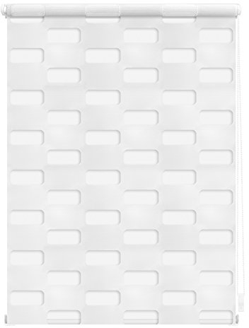 Lichtblick Doppelrollo Klemmfix ohne Bohren, Arena, Blickdicht, Klemmträger-Montage, Sichtschutz, Wandmongtage, Deckenmontage, für Fenster Weiß,80 cm x 150 cm (B x L)