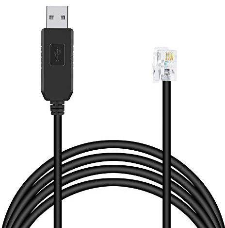 Meade 505 Cable de control de telescopio a PC CP2102 RS232 RJ10 Serial Adaptador Convertidor Conector Autostar Cable de Audiostar Compatible con ETX127 ETX125 ETX-90 LXD75 LX80 LX90 LX90