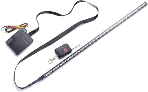 Kit de Bande Lumineuse stroboscopique pour Voiture, Barre Lumineuse Knight Night Rider 7 Couleurs 147 Modes 48 LED RGB kit de Bande de Clignotant stroboscopique 12V