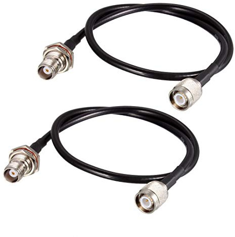 sourcing map RG58 RF Coaxial Cable TNC Male to TNC Female Pigtail Jumper Cable 20 Inch 2pcs