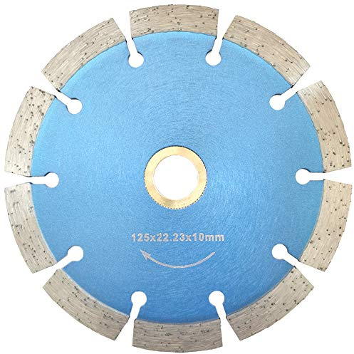 Meacase 125mm Segmented Diamond Cutting Disc for Concrete Masonry Brick Block Stone with 22.23mm-16mm Arbor