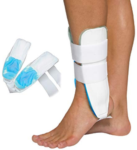 Express Orthopaedic® Air Gel Ankle Support Brace – Stabilising Compression with Air Cushions & Cold Therapy Gel Pads | Breathable, Adjustable, for Sprains & Ankle Pain Relief
