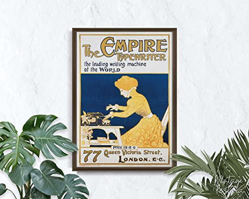 Vintage Posteria Poster Anschlag Bild Bilder 30x40 cm Wandbilder Schlafzimmer Vintage Deko Ohne Rahmen WandKunst Posters Moderne Zimmer Wand Kunst - Empire-Schreibmaschine.