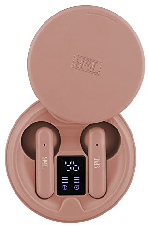 Auricolari wireless T'nb Shiny 2 TWS - Custodia di ricarica inclusa - Bluetooth - Durata della batteria di 20 ore - Comandi touch - Rosa