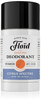 Floïd Deodorant Citrus Spectre (75 ml), Deodorante uomo con sali di magnesio estratti dal Mar Morto, Deodorante per una freschezza duratura, Deodorante stick con formula antimacchia