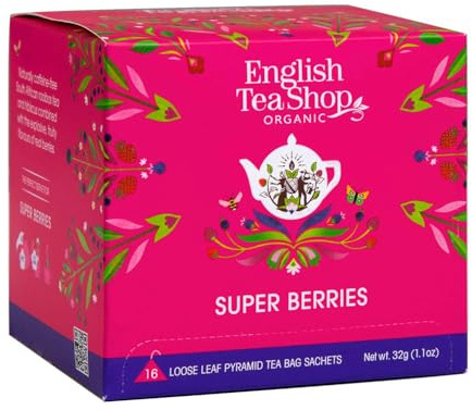English Tea Shop - Super Beeren, BIO, 16 Pyramiden-Beutel in Papierbox