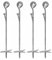 Ground Screw HELIX Galvanised Heavy Duty Anchor Playhouse Trampoline 460x100mm - Pack of 4