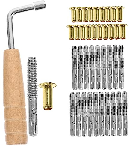 Leierharfen Saitennägel Satz 1 Satz mit Stimmschlüssel | Holz und Metall, Fein Verarbeitet und Praktisch, für Leierspieler als Ersatzteil