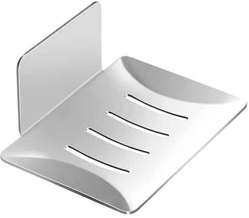 Seifenhalter ohne Bohren Edelstahl Selbstklebend, Seifenschalen für Dusche, Wandmontage Klebepad Seifenablage, Wasserdicht, für Badezimmer Küche Balkon, Silber