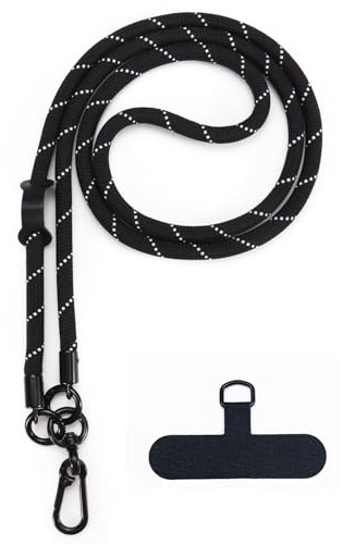 Cellphone Phone Lanyard Strap Wrist Lanyard Universal Adjustable Detachable Nylon Crossbody Cell Phone Lanyard Neck Strap with Hook Wrist Strap with Phone Patch for Most Smartphones