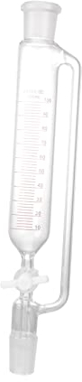 JECOMPRIS Separatore di Liquidi Cilindrico in Vetro per Imbuti di Separazione Dispositivo di Distillazione in Vetro per Separazione di Liquidi in Laboratorio Chimico