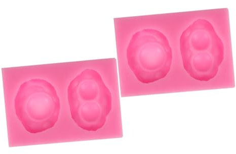 Amosfun 2pcs Silicone Egg Shaped Cake Mould Ornament Mold Quality Material Easy Cleaning for DIY Fondant