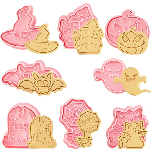 YeahBoom Lot de 8 et 3D emporte-pièces Halloween pour biscuits