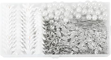 ieron 50 uppsättningar Skyddsängel DIY-set Ängelhänge Pärlor Pearl Angel Hänge Hantverksset för DIY Crafts Berlocker Hänge Nyckelring Ängel för DIY-bröllopspyssel