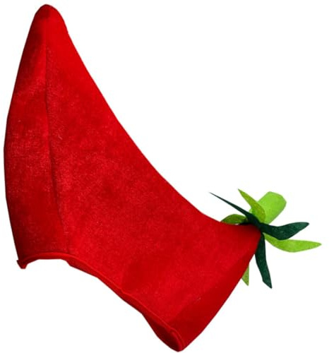 OFFSCH Cappello a Forma di Peperoncino Rosso per Festa di Carnevale e Travestimenti, Decorazione Divertente e Accessorio per Ragazzo Ragazza e Adulti