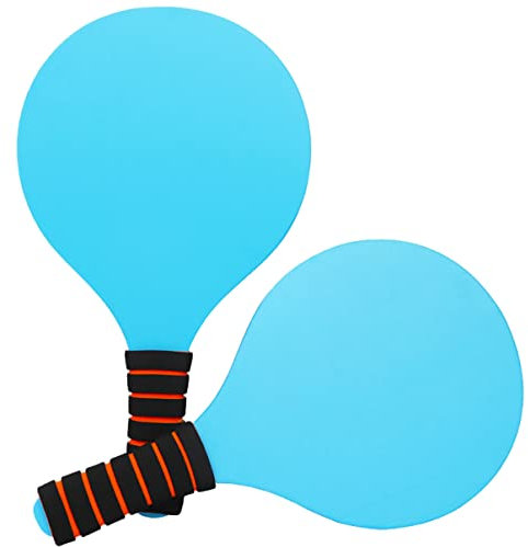 POPETPOP Shuttle Badminton Paddles Set Robuste Strandschläger Aus Holz Zum Spielen