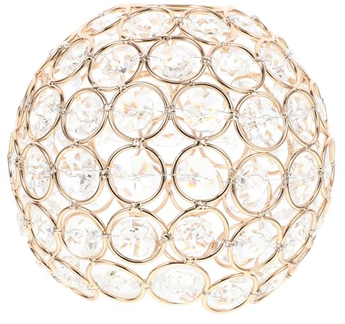 POPETPOP Crystal Ceiling Light Shade Decorative and Not Easy to Deform with Iron and Crystal Material Modern Elegant Design for Pendant Lamps for Living Room or Bedroom