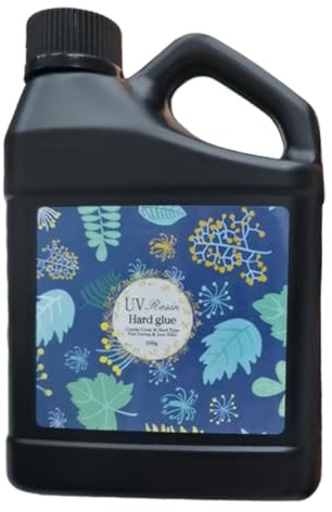 Kueohse Résine UV, 500 g – Résine époxy à durcissement UV améliorée, transparente comme du cristal, pour la fabrication de
