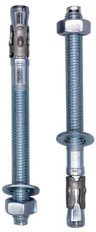 SKIR'CO (4 Stück) Verzinkte Keilanker M14 x 180 mm, Metalldübel, Ankerbolzen, Mauerwerk und Beton Spreizschrauben