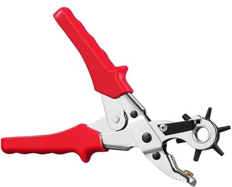 kokdid Pince de poinçonnage rotative pour cuir - Outil de perforation pour ceinture - Bracelet de montre - Collier de chien - Chaussure - Accessoire de projet d'artisanat - Perforatrice robuste