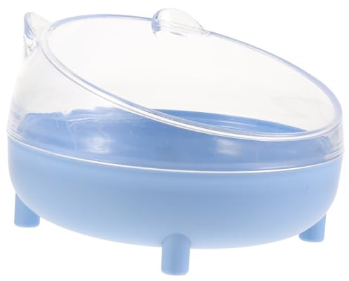 ANDRESLAD Contenedor Baño de Arena para Hámster Pequeño Funcional, Plástico Transparente Semicerrado, Tamaño Compacto, Adecuado para Hogar y Viajes, Apto para Hámsters y Color Aleatorio