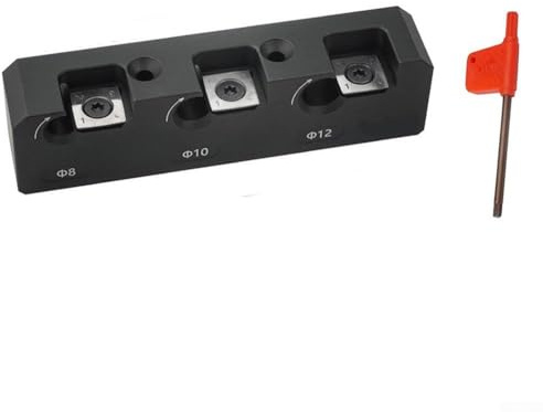 Yuanpgky Dowel Maker Jig con inserti in carburo per la lavorazione del legno, piastra in lega di alluminio per creare aste rotonde 8-18 mm, compatibile con trapano elettrico per legno tenero e (8-10
